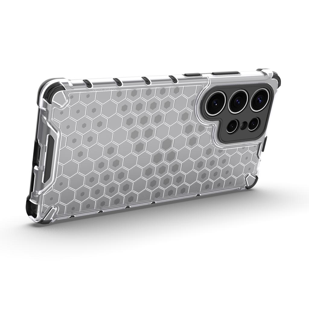 Transparent Honeycomb Texture Case For Samsung S25 S24 S23 FE S22 S21 Plus Ultra A56 A36 A26 A16 A55 A35 A25 A15 A54 Armor Cover