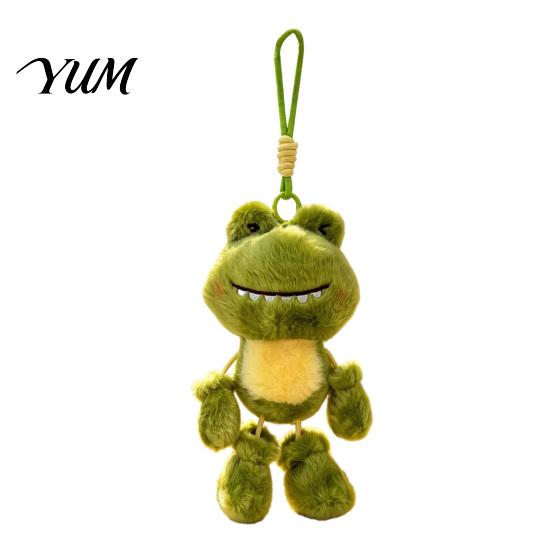 Fragrant Plush Ornament Funny Frog Keychain with Fragrance & Movable Limbs, Soft Stuffed Animal Hanging Leg Bag Charm for Backpacks Keys, Decorative
