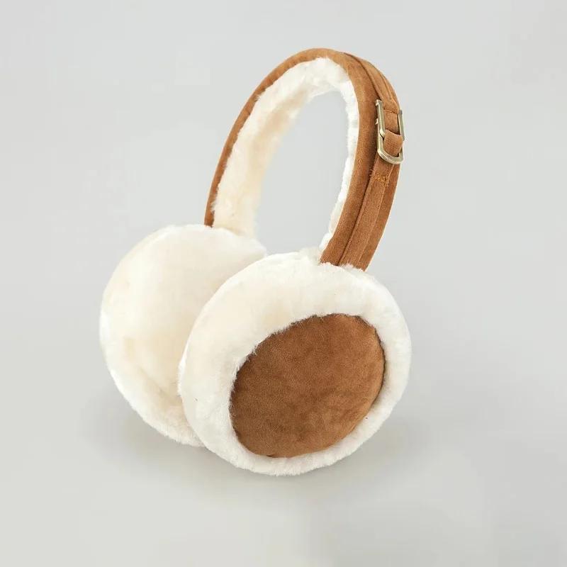 Outdoor Woman Ski Warmer Furry Earmuff Winter New Ear Cover Faux Fur Cold Protection Plush Wool Ear Muffs Fashion Soft Earflap