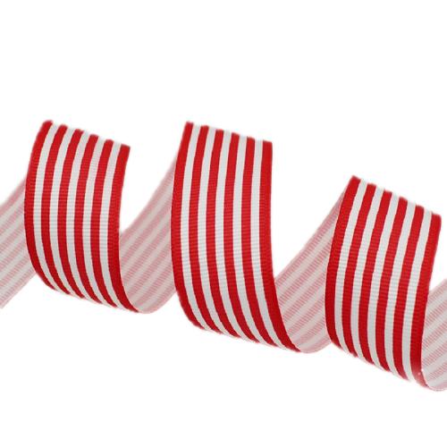 (20 Yards/Los) 1 '' (25 mm) Schwarz-Weiß gestreiftes Ripsband bedruckte Geschenkverpackungs-Dekorationsbänder