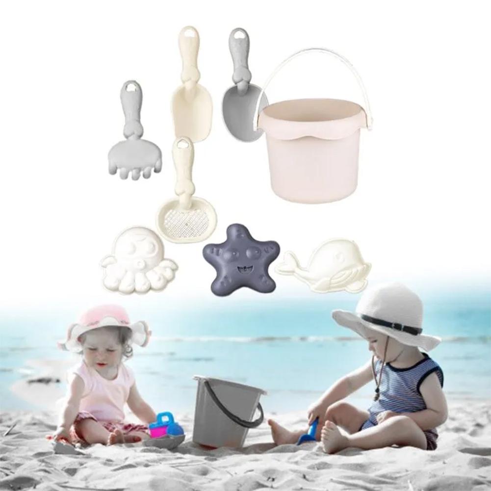 Beach Sand Play Toys Cartoon Lightweight Beach Play Children Bucket Toys Toys Funny Morandi 17/ E1R7