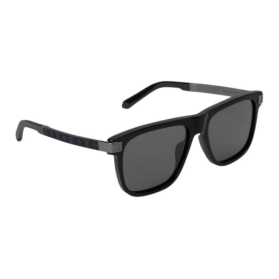 Louis Vuitton Design Logo Occhiali da Sole Quadrati in Acetato Occhiali da Sole Unisex Nero Z3300U