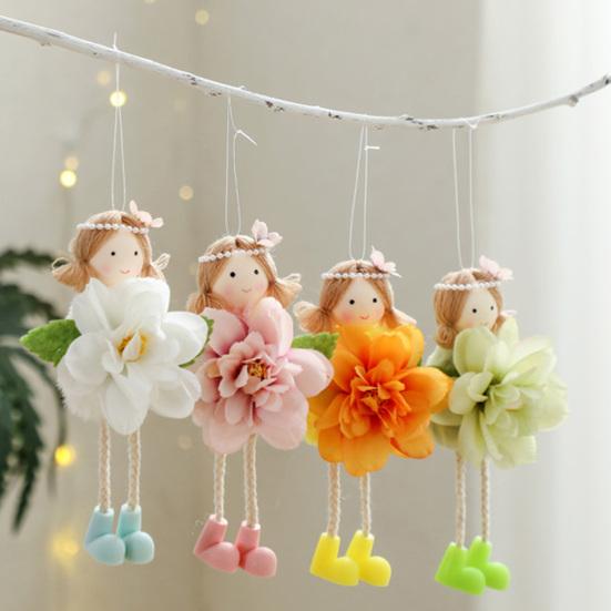 Jarní víla dívka ozdoba květina anděl závěsný přívěsek zasněná pohádková tématická dekorace na vánoční stromek svatební party výstavy