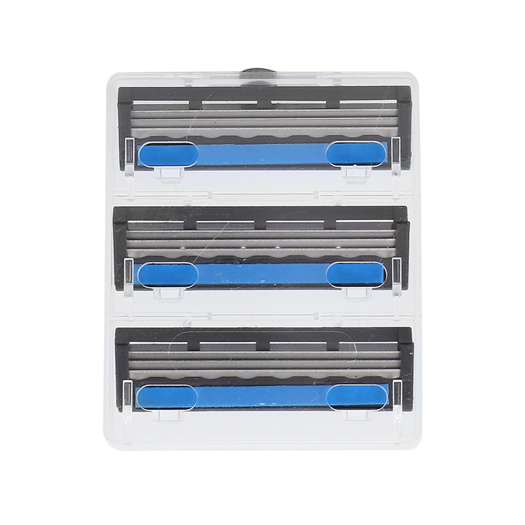 3pcs Razors Blades Retro Rotating 3 Layered Razors Blades Refills Men Razor Blades
