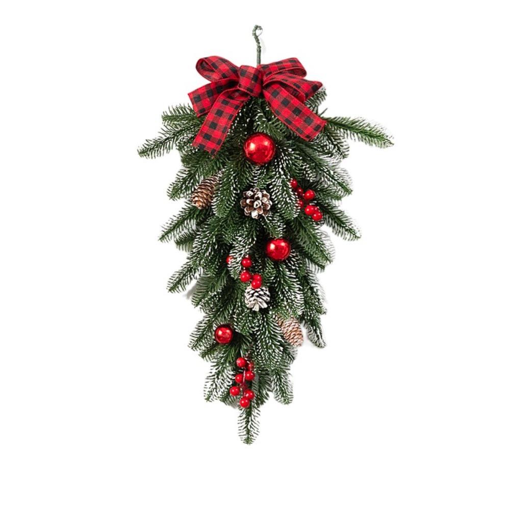 Pinecones Xmas Tree Garland DIY Window Hanging Decor Pendant Wall Hanging Floral Wreath  Window
