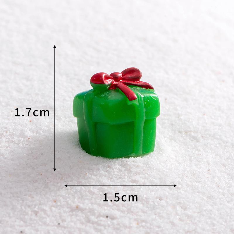 Santa Snowman Ornament Accessories Micro Landscape Christmas Gift Snowmobile Elk Resin Ornaments