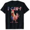 F-CAW-F American Flag Chicken Hei Hei Funny USA Patriotic Graphic T-Shirt Tee