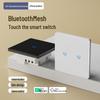 Smart Black Tempered Glass 3-Gang Zero Fire Voice-Control Switch, Mijia APP Ready