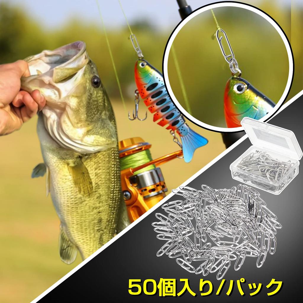 QISHUO Stainless Steel Swivels for Bluefish and Stream 50 Black Lures, Heavy-Duty Fishing, Saltwater, Fishing, 32kg, Pieces,