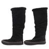 Great LOUIS VUITTON Knee-high boots Snowball Line Monogrammed shearling 38.5 Used