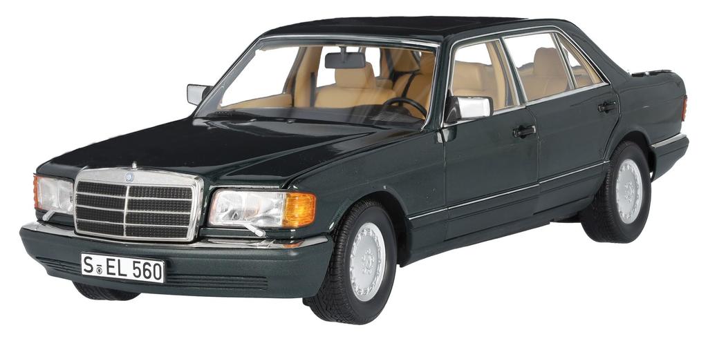 Genuine 560 SEL V126 Scale Spruce Green [Mercedes-Benz Collection] 1/18