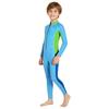 Kinder Ganzkörper-Neoprenanzug Schnorcheln Tauchen Surfen Warm Thermisch Langarm Hose UV-Schutz Schwarz Hellblau