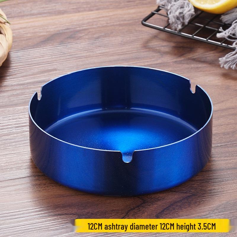 Stainless Steel Windproof Ashtray - Durable, Stylish, and Large for Bars, Cafes, and Hotels