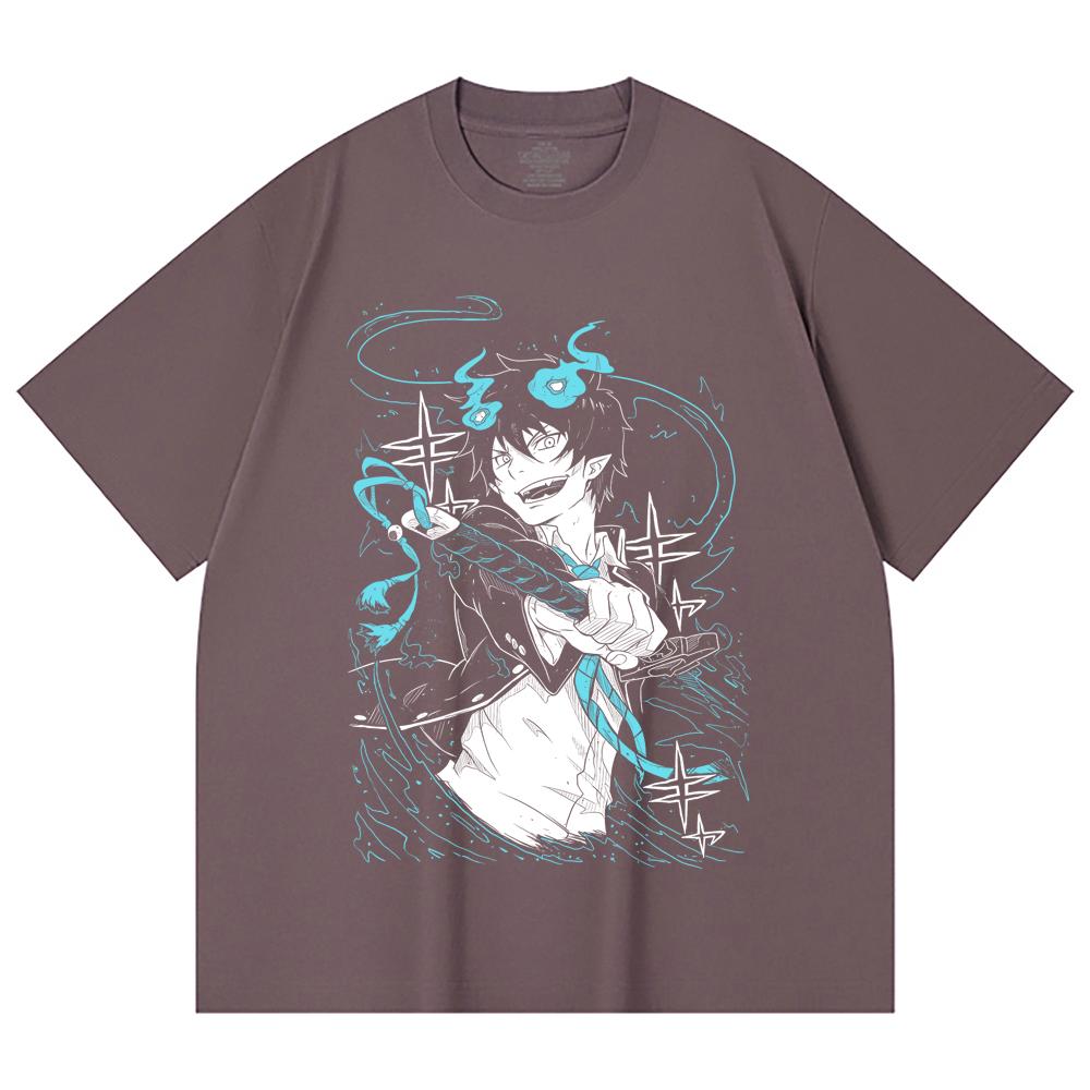 230 Gsm 100% Cotton Blue Exorcist V1 Rin Print Unisex Heavy Cotton T Shirt