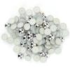 100pcs Semi Circular Pearl Beads Rivets Kit for Clothes Bags DIY Decoration Accessories(Purple )