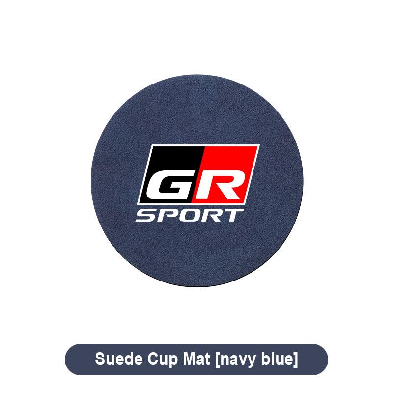1pcs Suede Car Coaster Mat Water Cup Slots Non-Slip Pad for Toyota Corolla TRD GR Yaris Chr Auris RAV4 Land Cruiser Camry Highlander