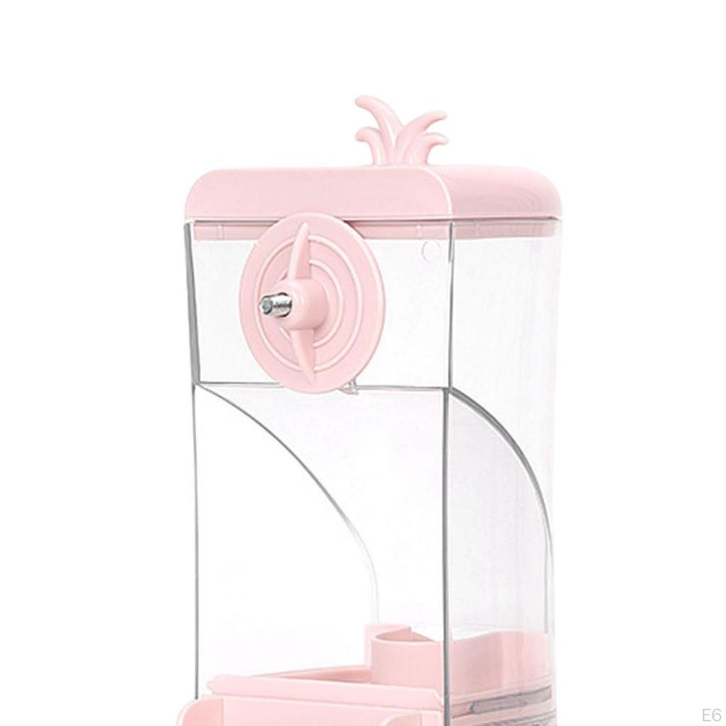 Bird Cage Feeder ,Automatic ,Clear Leakproof Parrot Food Container for Finch Canary Budgies