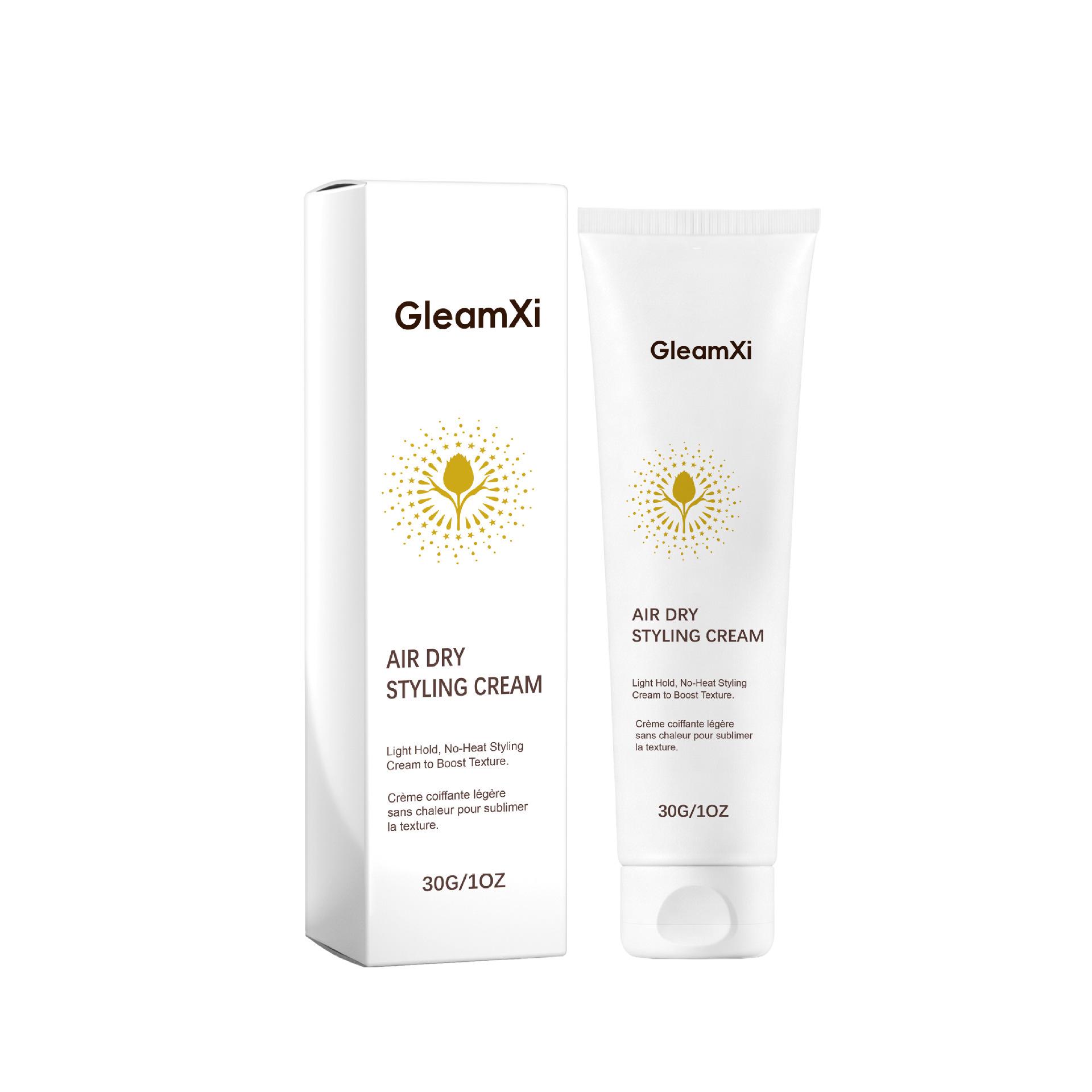 GleamXi Легкий несмываемый стайлинг-крем - Нежный, нелипкий, освежающий и легкий в нанесении. Портативный для укладки в дороге.