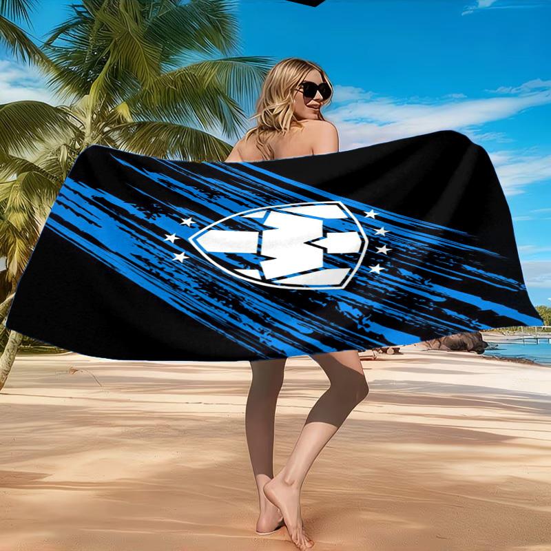 Monter-rey Football Crest Art Printed Microfiber Beach Towel, Soft And Absorbent, Quick-Dry, Ideal for Summer Travel, Beach Essential, Swimming Pool