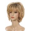Ladies Wigs Wigs Short Wavy For Women Blonde Wig Heat Resistant Fiber Synthetic Hair Wig With Bangs Girls Daily Use Cosplay