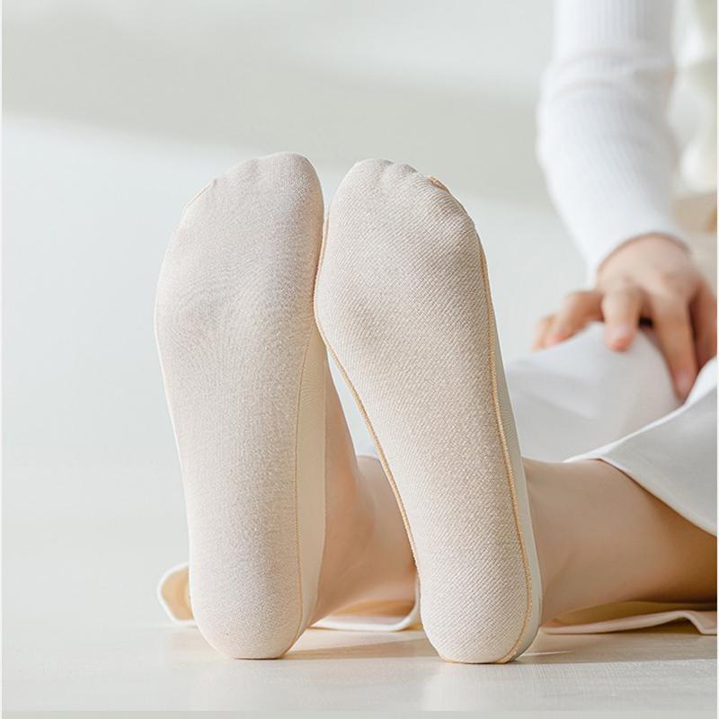 Calcetines náuticos de seda helada para mujer, de algodón, de corte bajo, antideslizantes, a la moda, antirroturas.