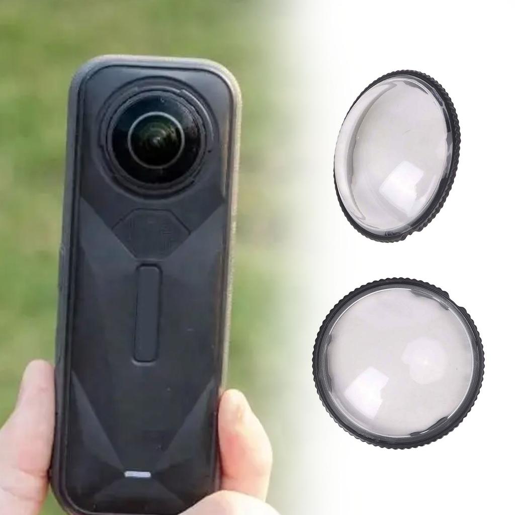 2pcs Lens Guards PC Len Protective Mirror For Insta360 X5 Camera Cap Protector Cover Rotating Protective Sports Camera Accessory