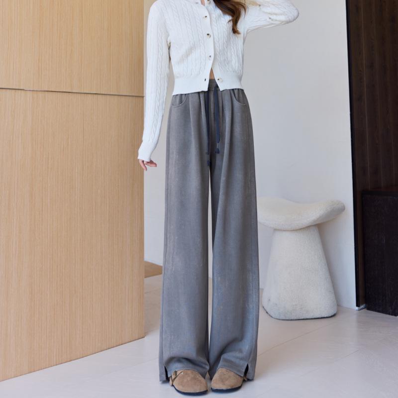 

Women s Tie-Dye Wide-Leg Pants: Spring/Autumn Slim Fit, High-End Straight-Leg Design XXL (141-155 jin)