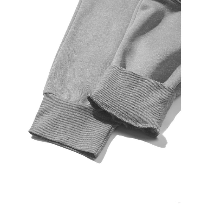 Autumn Winter Men's Fashion Fleece Overalls Multi pocket Drawstring Sports Casual Jogging Pants