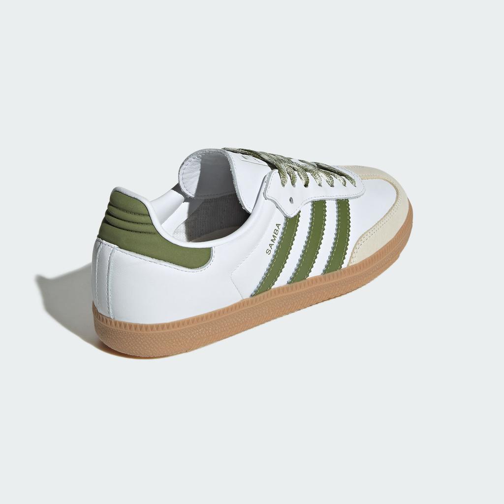 adidas Samba OG Cloud White Tech Olive Gum (Women's)