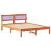 Bed Frame Wax Brown 140 X 190 Cm Solid Pine Wood