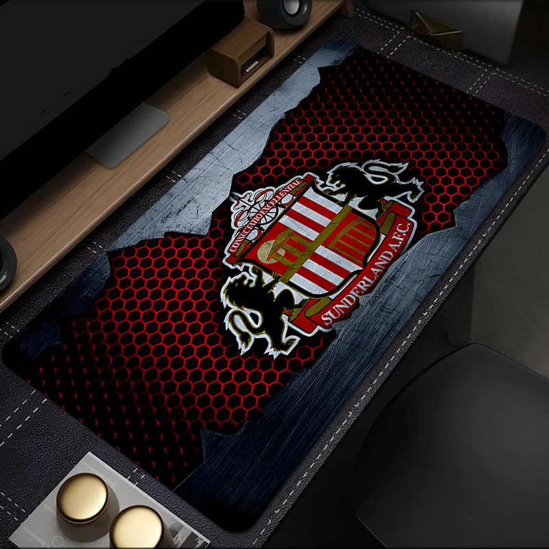 Tappetino per Mouse con Stemma di Sunderland, Base in Gomma, Tappetino per Mouse per Giocatori e Uso Ufficio, Scrivania da Gioco, Tappetino Facile da Pulire Regali di Natale per Fan