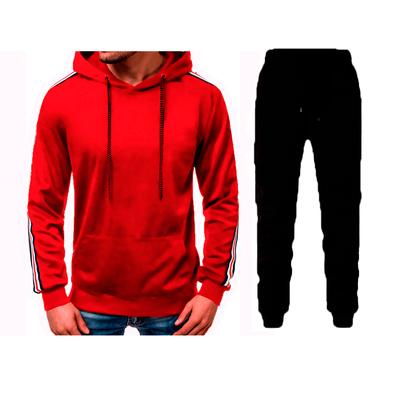 Herren Neues Lässiges Mode-Pullover-Kapuzensweatshirt Mode-Linien-Steppanzug