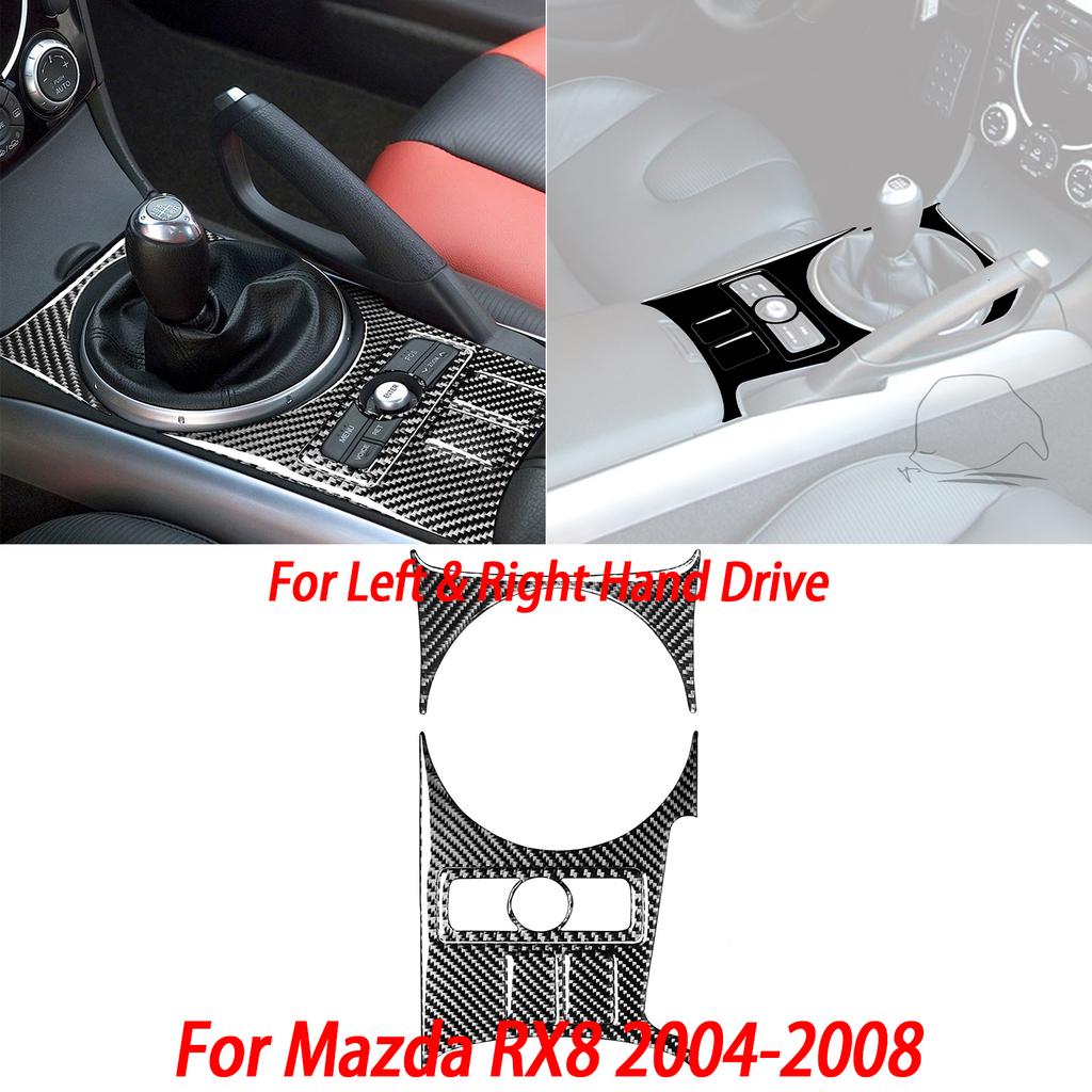 Gloss Black Plastic Car Interior Accessories Sticker AC Radio Door Handle Gear Shift Panel For Mazda RX8 2004-2008 SE3P JM1FE