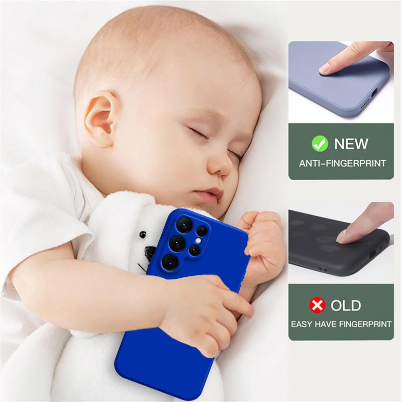 Liquid Silicone Anti-drop Soft Case For Samsung S26 Ultra S25 Edge S24 Plus FE A57/37/17/07 A56/36/26/16/06 Protector Back Cover