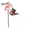 Decorative Flowing Water Effect Lamps Flamingo Garden Statue with Solar Watering Can Lights, Iron Outdoor Light Strings Lawn Ornament for Patio