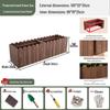Outdoor Carbonized Wood Rectangular Planter Box