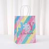 12/30pcs Pink Christmas Paper Tote Bags Thank You Gift Bags for Party Favors Retail Packaging