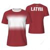 Sports Mesh T-shirt Latvia Flag For Running Bike Soccer Tennis Football Fitness Tees 3D Printed Custom