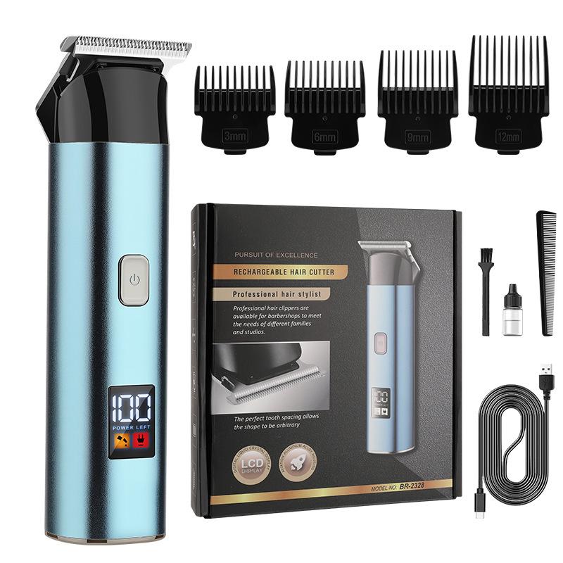 

New multifunctional LCD digital display hair clipper hair salon engraving electric clipper men s home self-service electric clipper bald head machine