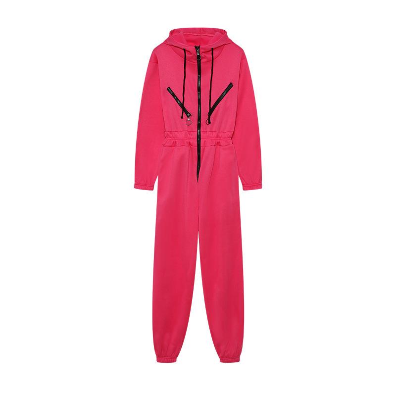 

#Autumn Hot Sale y Sports Casual Women s Hooded Jumpsuit Jumpsuit S