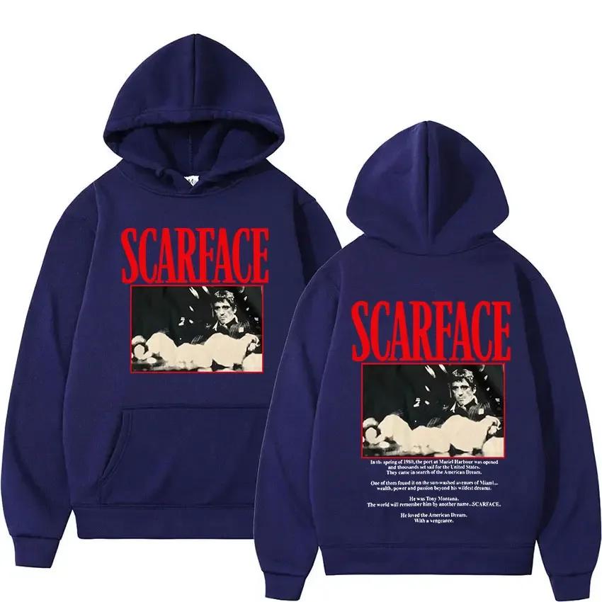 

Classic Film Scarface Tony Montana Men Women Hoodies Long-sleeved Sporty Loose Hip-hop Street Fleece Autumn Winter Sweatshirts 3XL