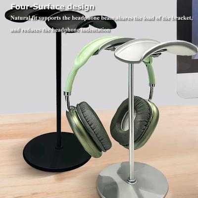 Universal Headphone Stand Detachable Headset Hanger Metal ABS Double Side Headphones Bracket Display Shelf with Anti-slip Pad