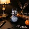 Décor de Bureau en Résine Style Sombre Figurine Collectionnable Loup Canard Imprimée en 3D, Décor de Bureau Faune Frappante pour Halloween, Statue Objet pour Amateurs de Curiosités
