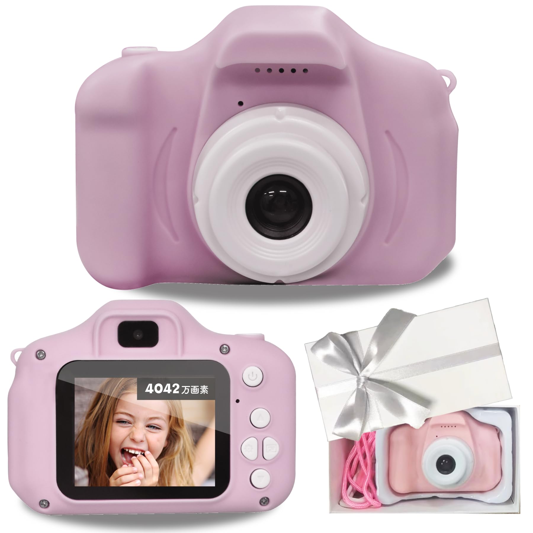 

YouTen Іграшка для дітей Цифрова цифрова вікова початкова школа Освітня міні-SD-карта на день народження Подарункова упаковка в комплекті Дитяча камера, камера, камера, baby рожевий колір