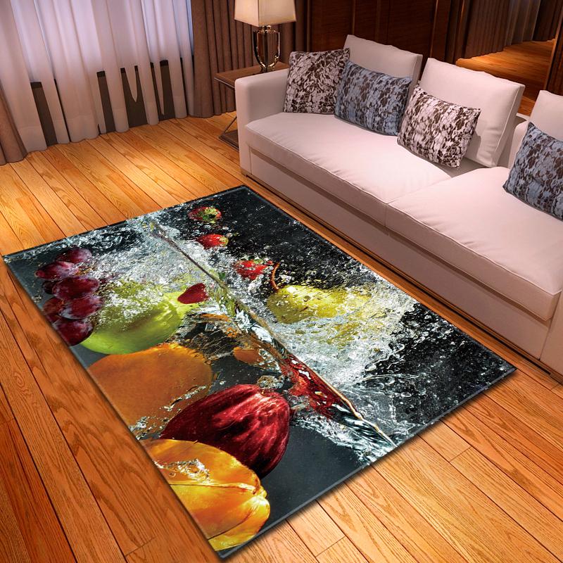 Lemon Living Room Carpet Yummy Fruit 3D Bedroom Rugs Kids Room Mat Kitchen Area Rug Floormat Bathmat Indoor Entrance Doormat
