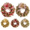 Christmas Wreath With Led Fairy Light Door Hanging Garland Pine For Home Decorations Xmas Party Supplies Happy New Year