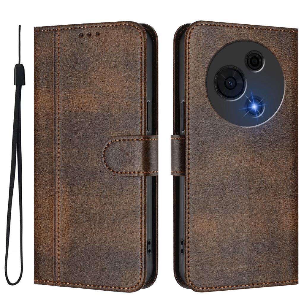 Luxury Simple Line Leather Case For TCL 50 Pro NxtPaper/40XL/30T (T603DL)/50 XL/TCL 501/60R Card Slots Magnetic Attraction Stand Shockproof Flip Cover