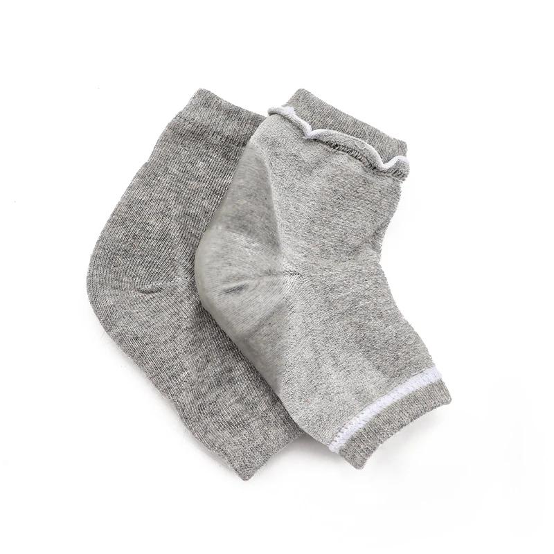 1Pair Silicone Feet Pads for Heel Moisturizing Socks Open Toe Socks Cracked Foot Toeless Heel Repair Dry Hard Cracked Feet