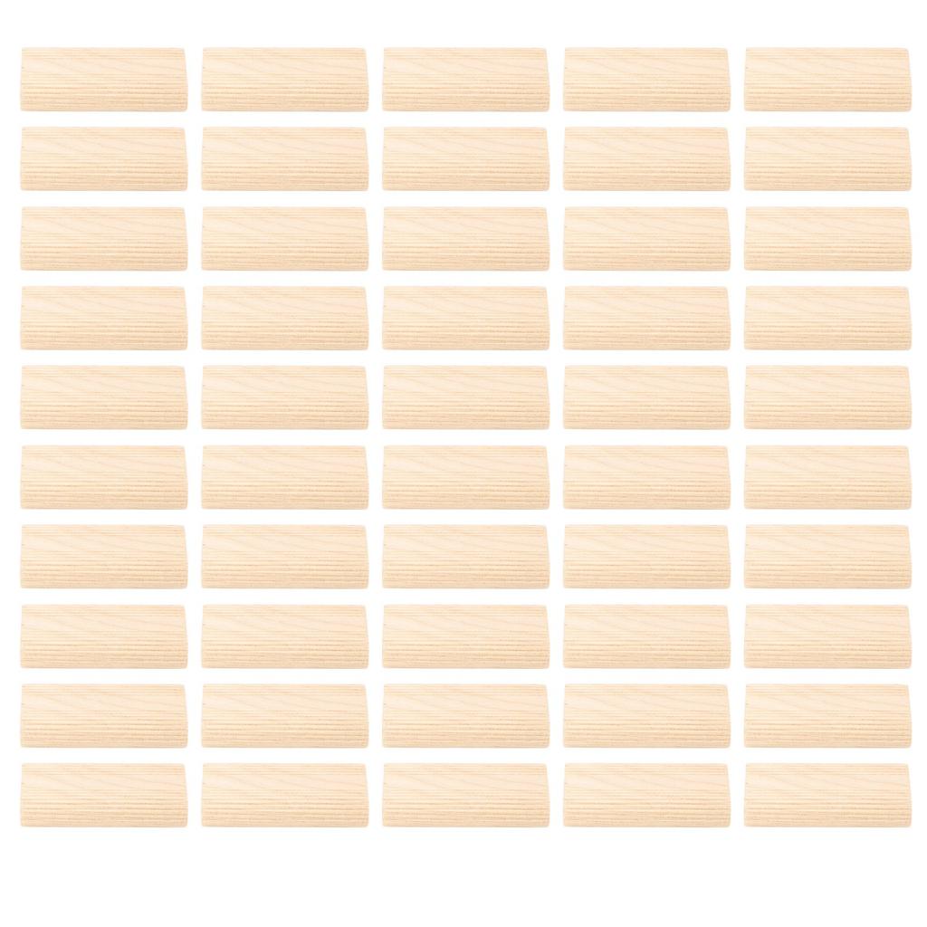 50 Pcs Wood Dowel 10x50mm Solid Beech Wood Tenon Insertion Block for Woodworking Furniture Splicing