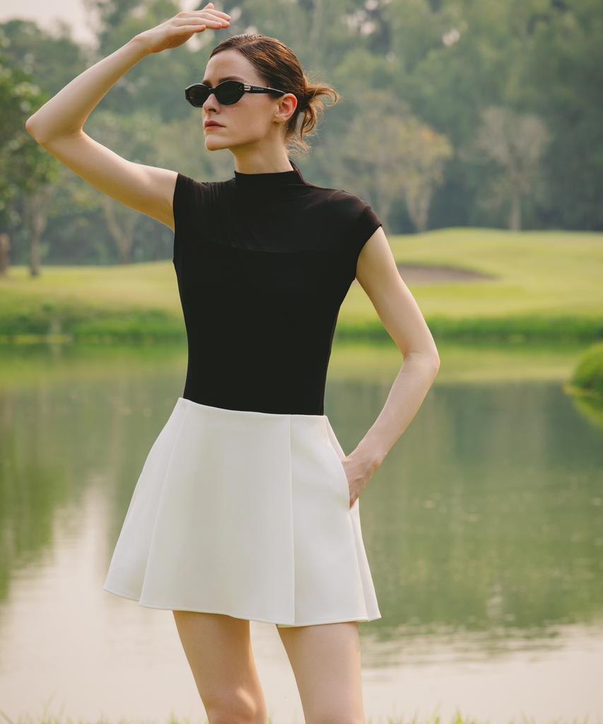 OBER GOLF Soft Mesh Cap Sleeve Base Top (Black)